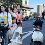 16kg 감량' 김윤지, 유아차런 <b>완주</b>에도 여전한 '아이돌 미모'