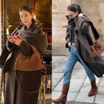 파리지앵 보다 더 파리지앵! 오버핏 롱 코트 <b>머플러</b> 셋업 파리 프렌치룩