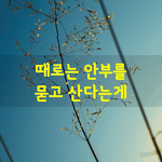 [좋은글] [좋은글] 때로는 <b>안부</b>를 묻고 산다는게