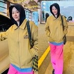 예쁘다고 난리 컬러 코디네이션! 후드 집업과 핑크 팬츠 <b>믹스</b>앤매치룩