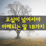[좋은글] [좋은글] 오십이 넘어서야 이해되는 말 18가지