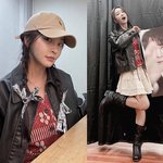 콘서트 휩쓴 40대 러블리 미모! 힙&amp;귀요미 <b>레더</b> 재킷 콘서트룩