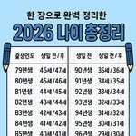 2026년 나이정리
