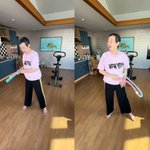 박미선, 아들 응원에 '활짝' <b>미소</b>…얼굴로 돌리는 훌라우프 열정