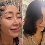 송윤아, 헤어 롤+<b>비닐</b>캡 셀프 펌 "나도 이런 사람 됐다"....