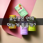 [좋은글] [좋은글] ◇ 유산균은 언제 먹는게 좋을까?