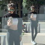 美 <b>LA</b> 길거리 출몰한 '47세' 레깅스녀..이지아, 왕(王)자...