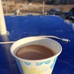 아침에 따듯한 커피<b>한잔</b>.