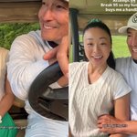 다니엘 헤니, '14세 연하 <b>아내</b>' 루 쿠마가이와 골프…알콩달콩...