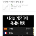 각 <b>나라별</b> 가장 많이 훔치는 물건