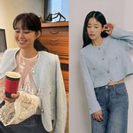 지소연-<b>기은세</b>, 같은옷 입었네! 요즘 인기폭발 트위드 재킷 어디꺼...