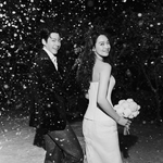 신민아김우빈, '단 1장' 공개한 <b>웨딩화보</b>…"하늘도 축복, 첫눈...