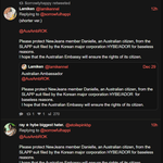 [엔터톡] 버니들이 오스트레일리아 대사관에 <b>어도어</b> 많이 신고하네