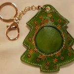 [가죽공예] 가죽 공예-크리스마스 <b>트리</b>형 가죽 키링