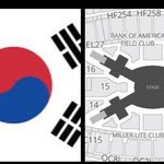 와 방탄 콘서트 무대 <b>태극기</b>모양임