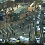 버스 <b>인도</b> 넘어 농협은행 건물로 돌진