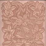 가죽공예 마디샤-백합 <b>디자인</b> 카빙(가죽 카빙)