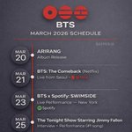 방탄 <b>공식</b> 스케줄