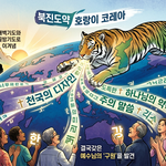 북진도약 호랑이 코레아. 앱이용 by주품이  #활공교회 (일출예배...