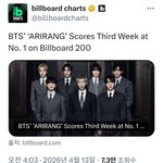 빌보드 200 3주 <b>연속</b> 1위