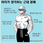 남자, 여자가 생각하는 근돼 몸매의 차이