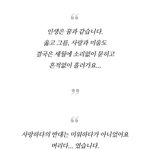 아니? 사랑의 <b>반대말</b>은 버리다였어..