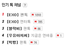 와 우리 인기톡체널!!