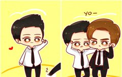 만화판: 크리스 & 찬열 사진 by weibo fanart