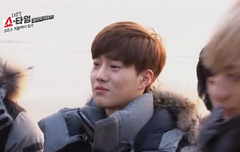 수호 쇼탐에서 크리스한테 보인 표정