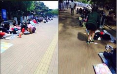 벌써부터 가서 기다리는팬들...