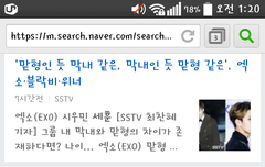 네이ㅂ  ㅓ  에 세훈 이라고쳤는데