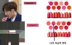 결국 찾아낸 성규 립스틱 색 ㅋㅋㅋㅋㅋ