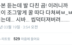 꿀 따다 다쳐써ㅂ_ㅂ..곰무룩 (힝입니다)