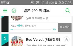 우리아직 투표 6위야