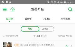 서수 11시차트 1위유지