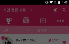 팬팔 하트 투표, 스밍 인증
