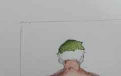 우시지마 그려서 액자에 넣었어!