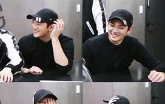 모자 동호 웃는것봐