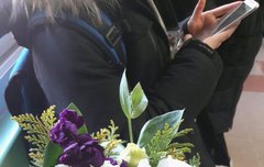 오늘학교에서 꽃꽂이했는데