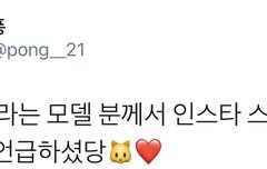 모델겸 뷰티유튜버 인스타에 시우민언급됨