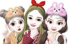 판녀들 캐랑 찍은 사진들 !!