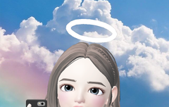 천사옷 입고 같이 사진 찍을 페토 있닝