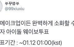 어떤 메이크업이든 완벽하게 소화할 수 있는 남자 아이돌투표에 시우민