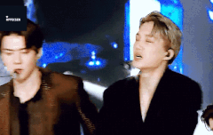 2018 가요대전 러브샷 치명적 엑소 카이 종인 움짤