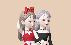 쌍둥이랑 친구 컨셉