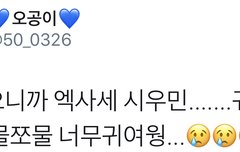 쪼물쪼물 만지고 갖고노는 시우민