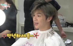 미용받는 멈무 (υ·•︠ܫ•︡ υ)