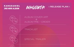 강다니엘 2ND MINI ALBUM [MAGENTA] Release Plan
