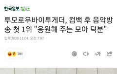 TXT 컴백후 음방 첫 1위 "응원해주는 모아덕분"