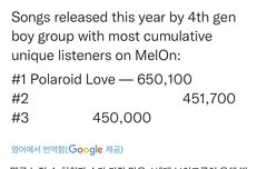 올해 멜론 누적 순 청취사 수